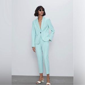 Zara mint green suit NWT